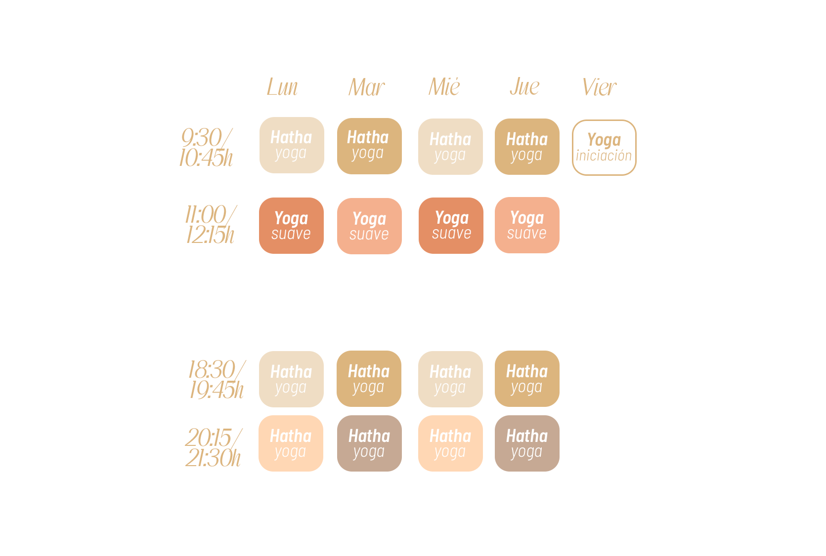 horario yoga yogami 2026